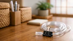 ビニール紐の先端迷子を防ぐなら ダブルクリップでできる簡単収納術