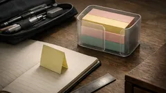 付箋収納はクリアーホルダーで快適に ペンケースで折れない簡単アイデア