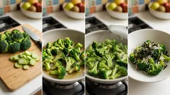 フライパンで2分蒸し煮:ブロッコリーのじゃこあえが水っぽくならない作り方