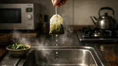 飲み終えた緑茶パックを捨てないで キッチン掃除と消臭に使える再利用術