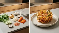 水菜でさっぱり、野菜たっぷりのかき揚げ—干しアミエビの旨味が効くレシピ