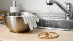 ビニール手袋がずれる悩みは輪ゴム2本で解決 料理中に外れにくくする簡単ワザ