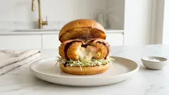 おうちでグラコロバーガー：手作りホワイトソースでとろっと濃厚に仕上げるレシピ