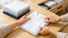 Tシャツのたたみ方は5秒で決まる 3点つまみで洗濯後がぐっとラクに