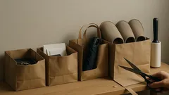 捨てられない紙袋が収納ボックスに変わる簡単リメイク術