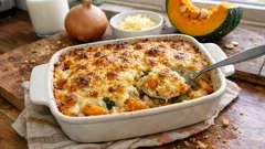 余ったかぼちゃの煮物で簡単。ツナとチーズの和風グラタン