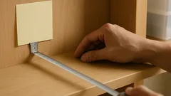 収納ケースが入らないを防ぐ、内寸と奥行きをmm単位で測るふせん裏ワザ