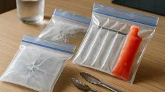ジッパー袋で氷を作る簡単ワザ3選｜ゴツゴツ氷・水筒用細長氷・アイスバーまで