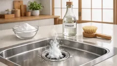 キッチンの排水口掃除は重曹と酢で簡単に ぬめりとにおいをすっきり整える方法