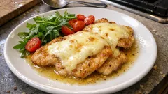 フライパン1つでごちそう感:鶏むね肉のスカロッピーネ、白ワイン×とろけるチーズでしっとり